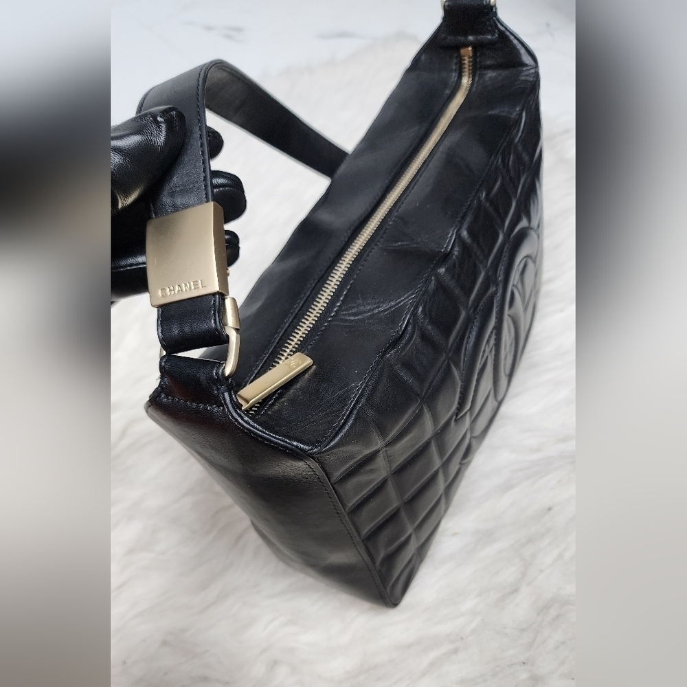 Chanel Black Chocolate Bar LeatherShoulder - Picture 8 of 14